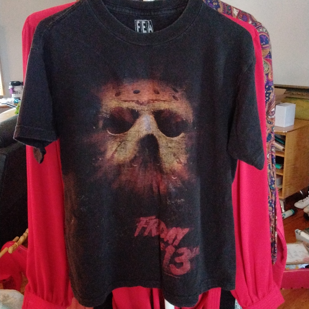 Friday the 13th Black Short Sleeved Graphic Tee Size Youth Small